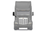 Kozak Black Replacement Door Mirror with Arm Right [Passenger] Side Compatible With Peterbilt 579 Semi Trucks PLUS Logo, Kozak Vest and 2x22 inch Windshield wipers