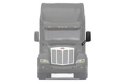 Kozak Black Replacement Door Mirror with Arm Left [Driver] Side Compatible With Peterbilt 579 Semi Trucks PLUS Logo, Kozak Vest and 2x22 inch Windshield wipers