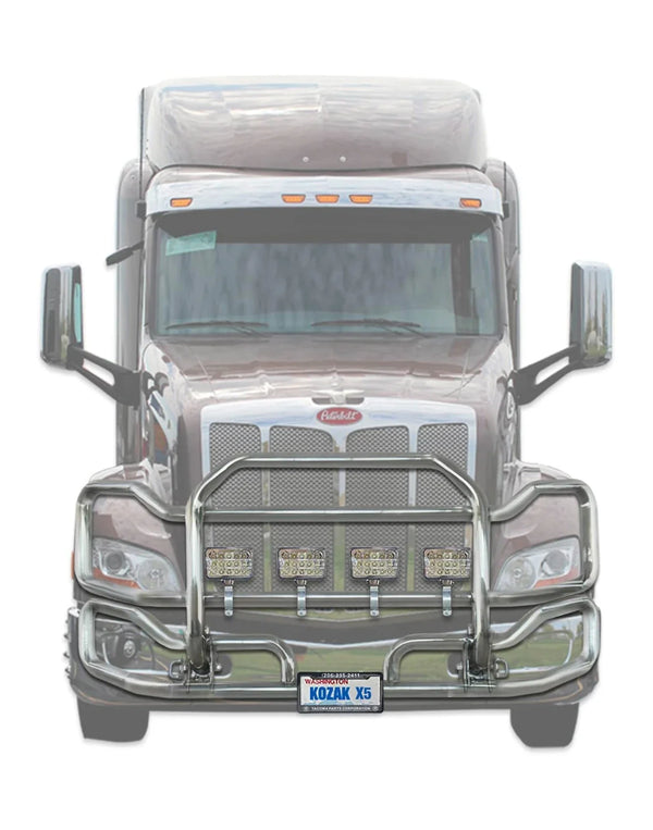 Front Grille Bumper Guard Large Chrome 2013-2021 Peterbilt 579