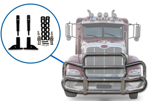 Mount Brackets Set for Herd GG-MTK-25 PK22 Front Bumper Deer Guard 2005-2016 Peterbilt 386