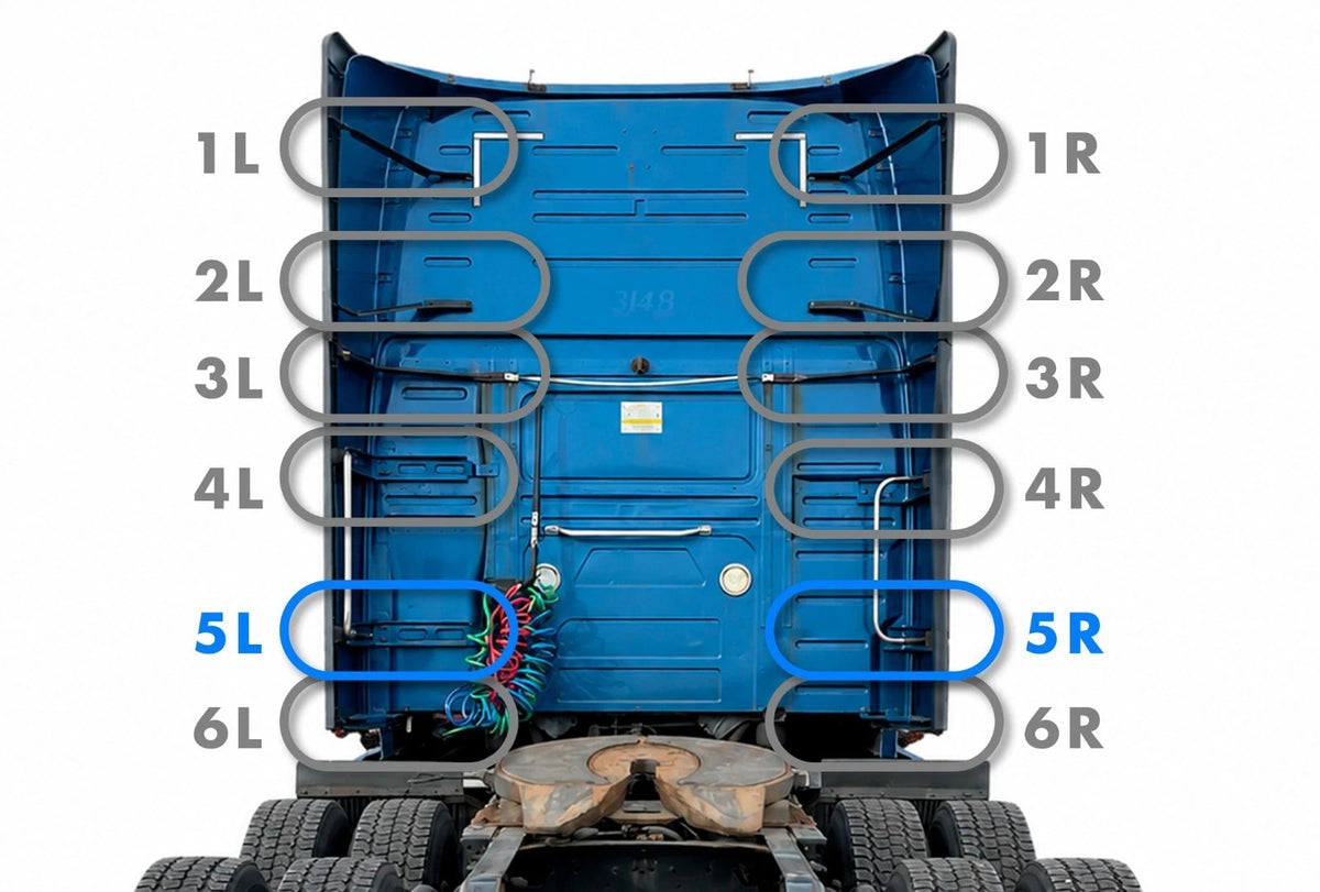Lower Cab Fairing Support Brackets Set 5L 5R 2018-2024 Volvo VNL