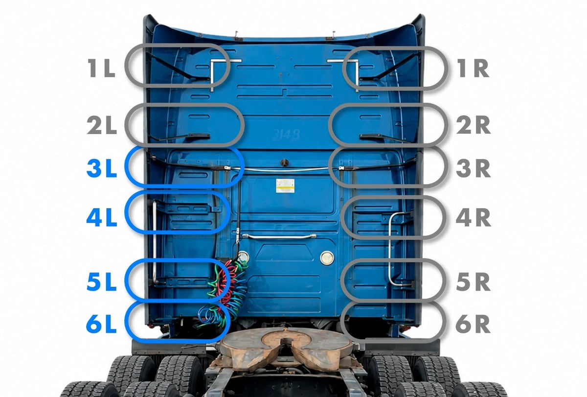 Lower Cab Fairing Brackets Full Set Left Side 2018-2024 Volvo VNL