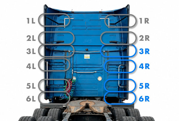 Lower Cab Fairing Brackets Full Set Right Side 2018-24 Volvo VNL