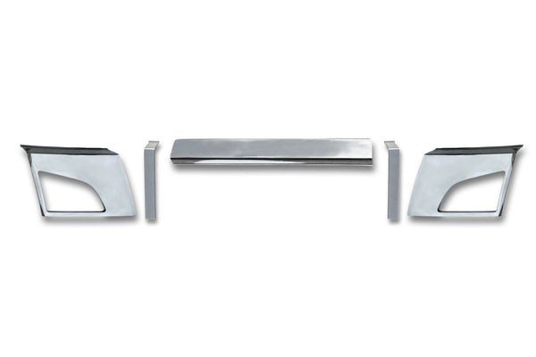 Bumper Set W/ Fog Holes Chrome Trim & Air Flow Deflector 2018+ Volvo VNL VNR