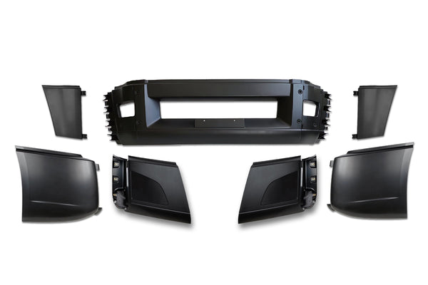 Bumper Plastic No Fog Holes With Brackets Set 2018+ Volvo VNL VNR